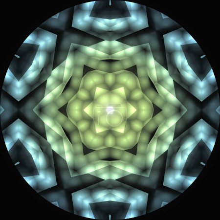 Photo for Mandala of transparency, we are air, light that passes through,  mandala for meditation, stopping internal dialogue, circular abstract composition - Royalty Free Image