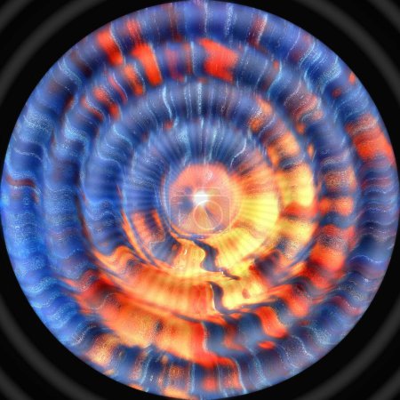Téléchargez les photos : Mandala de feu intérieur, énergie vitale, mandala de méditation, arrêt du dialogue intérieur, composition abstraite circulaire - en image libre de droit
