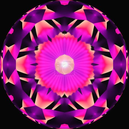 Mandala des inneren Lichts, des natürlichen Hintergrunds, des Lichts, das nicht erlischt, Mandala zur Meditation, Unterbrechung des inneren Dialogs, kreisförmige abstrakte Komposition