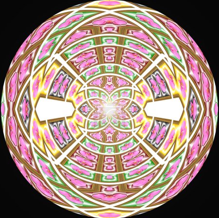 Téléchargez les photos : Mandala du printemps, du commencement, de la couleur, de la lumière, de la vie nouvelle, mandala de méditation, arrêt du dialogue interne, composition abstraite circulaire - en image libre de droit