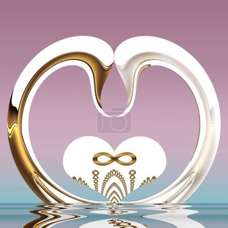 infinite love, swan lake,  series of artistic variations of the mathematical sign of Infinity, represents the concept of Infinity.  is also called lemniscate.