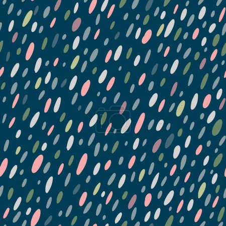 Illustration for Hand drawn seamless pattern. Abstract dot background. Trendy texture for print, textile. fabric. - Royalty Free Image