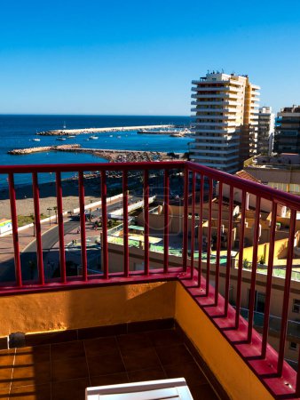 Photo for View of the entrance to the harbour and marina at Fuengirola on the Costa Del Sol in Spain - Royalty Free Image