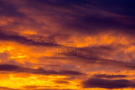 Photo for Dramatic sunset over Burnley in Lancashire. A few minutes later it had vanished - Royalty Free Image