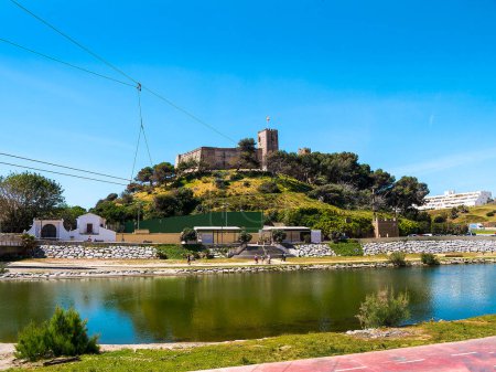 Photo for The  Parque Fluvial in Fuengirola Spain.Sohail Castle is located right at the mouth of the Fuengirola River, on a small isolated hill In 485 the Castle was occupied by the Christian armies battling against the moors - Royalty Free Image