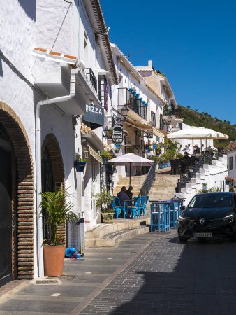 Photo for Mijas is one of the most beautiful 'white' villages of the Southern Spain area called Andalucia. It is in the Alpujarra mountains above the coast this is where Moorish people originally from North Africa who ruled Andalucia for 9 centuries. - Royalty Free Image