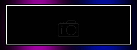 Téléchargez les photos : Abstract blurred gradient in blue magenta colors and black frame background. Colorful smooth banner template. Used to display product, advertisement website concept. Magic space banner. Romantic style - en image libre de droit