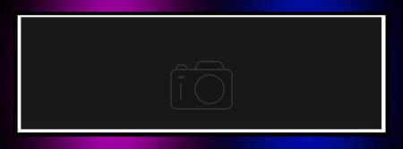 Téléchargez les photos : Abstract blurred gradient in blue magenta colors and black frame background. Colorful smooth banner template. Used to display product, advertisement website concept. Magic space banner. Romantic style - en image libre de droit