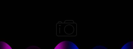 Téléchargez les photos : Abstract blurred gradient in blue magenta colors and black smooth  background. Colorful smooth banner template. Used display product, advertisement website concept. Magic space banner. Romantic style - en image libre de droit