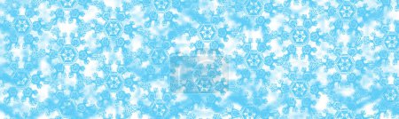 Foto de Fondo de pantalla de copos de nieve caída aleatoria. El polvo de las nevadas congela el cielo, fondo azul. Muchos copos de nieve vector de febrero. tiempo blanco azulado. Muchos copos de nieve enero tema de invierno, Navidad y Año Nuevo idea - Imagen libre de derechos