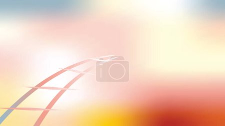 Ilustración de Beautiful pink yellow gradient background illustration sky view, abstract template vector decoration banner - Imagen libre de derechos