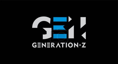 Téléchargez les illustrations : Elegant generation z logo illustration design. vector - en licence libre de droit