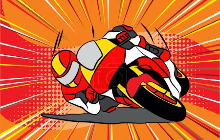 Illustration for Moto gp race sports illustration design vector - Royalty Free Image