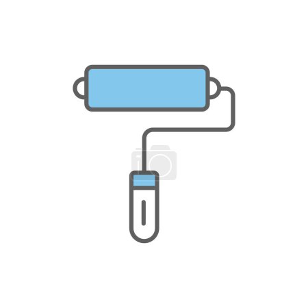 Illustration for Paint roller icon illustration. Two tone icon style. icon related to construction. Simple vector design editable - Royalty Free Image