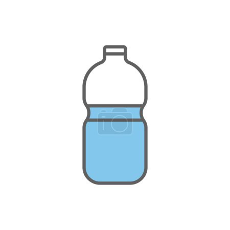 Illustration for Mineral bottles icon illustration. Two tone icon style. icon related to fitness. Simple vector design editable - Royalty Free Image