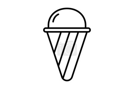 Illustration for Ice cream icon. Line icon style design. Simple vector design editable - Royalty Free Image