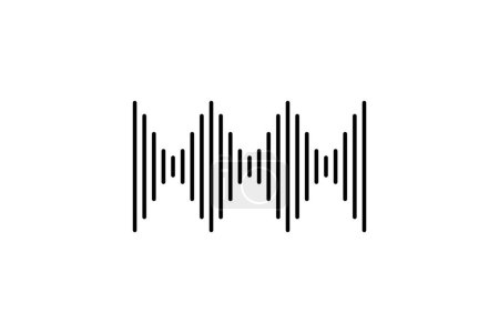 Téléchargez les illustrations : Icône Sound Flow. icône liée aux paramètres audio et sonores. style icône de ligne. Conception vectorielle simple modifiable - en licence libre de droit