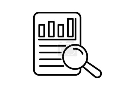 Illustration for Survey data Icon. Icon related to survey. line icon style. Simple vector design editable - Royalty Free Image