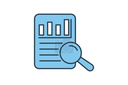 Illustration for Survey data Icon. Icon related to survey. flat line icon style. Simple vector design editable - Royalty Free Image