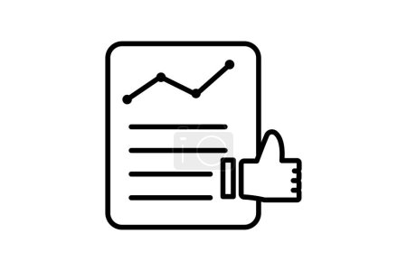 Illustration for Response Audit Icon. Icon related to survey. line icon style. Simple vector design editable - Royalty Free Image