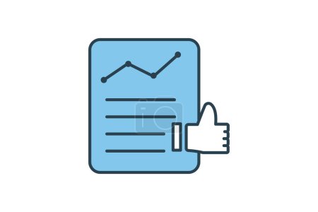 Illustration for Response Audit Icon. Icon related to survey. flat line icon style. Simple vector design editable - Royalty Free Image