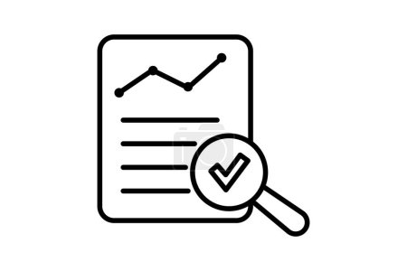 Illustration for Audit Icon. Icon related to survey. line icon style. Simple vector design editable - Royalty Free Image