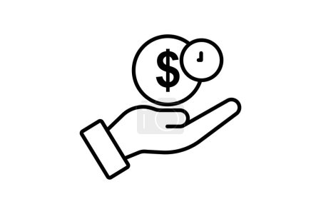 Illustration for Credit icon. Icon related to Credit and Loan. suitable for web site design, app, user interfaces, printable etc. Line icon style. Simple vector design editable - Royalty Free Image