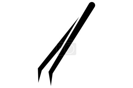 Illustration for Tweezers icon. icon related eyebrow grooming and precision. solid icon style. element illustration - Royalty Free Image