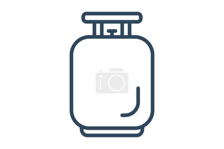 Gas icon. gas cylinders. icon related to utilities. line icon style. utilities elements vector illustration