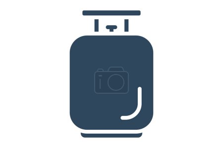 Gas icon. gas cylinders. icon related to utilities. solid icon style. utilities elements vector illustration