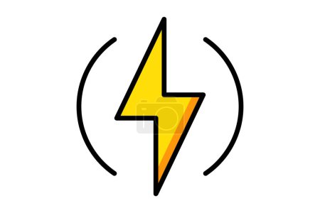 Electric icon. icon related to utilities. colored outline icon style. utilities elements vector illustration