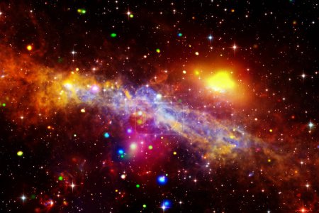 Foto de Nebulosa y galaxias en el espacio. Los elementos de esta imagen proporcionados por la NASA - Imagen libre de derechos