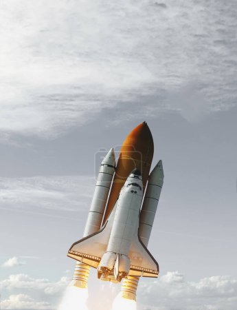 Foto de Despegue de cohetes. Los elementos de esta imagen proporcionados por la NASA - Imagen libre de derechos