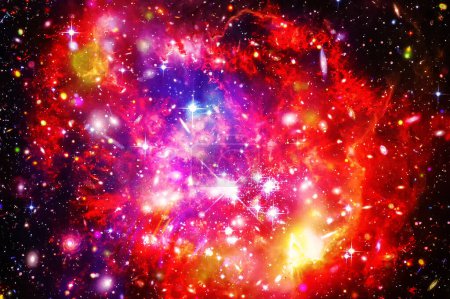 Foto de Campo estelar en el espacio una nebulosa y una congestión de gas. Los elementos de esta imagen proporcionados por la NASA - Imagen libre de derechos