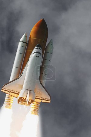 Photo for Rocket liftoff. The elements of this image furnished by NASA - Royalty Free Image