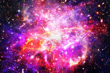 Téléchargez les photos : Spectaculaire galaxie avec des sars. Du gaz spatial. Les éléments de cette image fournis par la NASA - en image libre de droit