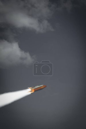 Photo for Spaceship launch. The elements of this image furnished by NASA - Royalty Free Image