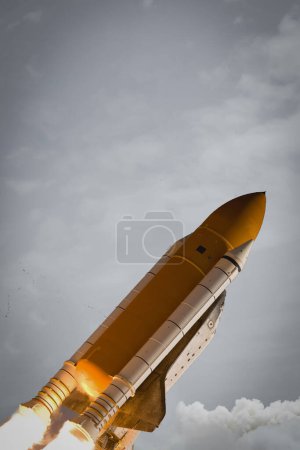 Photo for Liftoff of the rocket. The elements of this image furnished by NASA - Royalty Free Image
