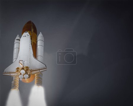Photo for Dramatic rocket launch.  The elements of this image furnished by NASA - Royalty Free Image
