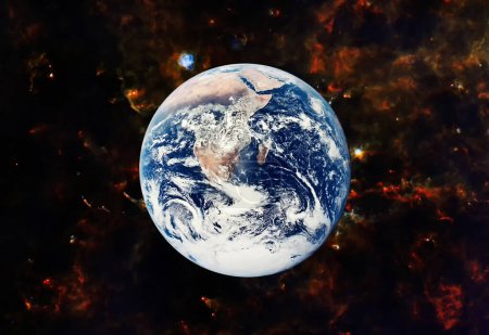 Foto de Hermosa tierra del espacio. Los elementos de esta imagen proporcionados por la NASA - Imagen libre de derechos