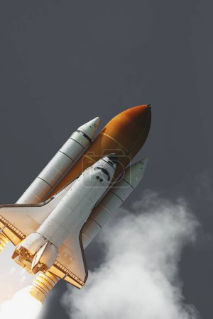 Photo for Rocket. Rocket tail. Rocket trace. The elements of this image furnished by NASA - Royalty Free Image