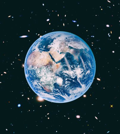 Téléchargez les photos : Planète Terre dans l'espace, planète pleine. Les éléments de cette image fournis par la NASA - en image libre de droit