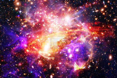 Bardzo szczegółowa epicka galaktyka i gwiazdy. Elementy tego obrazu dostarczone przez NASA