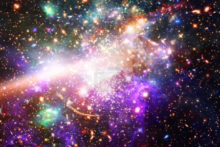 Foto de Galaxia épica altamente detallada y estrellas. Los elementos de esta imagen proporcionados por la NASA - Imagen libre de derechos