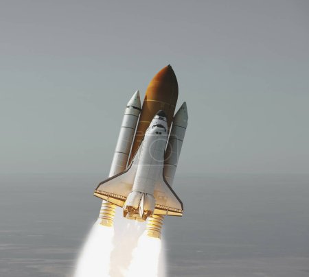 Foto de Cohete. Cohete de cola. Rastros de cohetes. Los elementos de esta imagen proporcionados por la NASA - Imagen libre de derechos