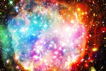 Foto de Increíble vista de galaxias y estrellas. Los elementos de esta imagen proporcionados por la NASA - Imagen libre de derechos