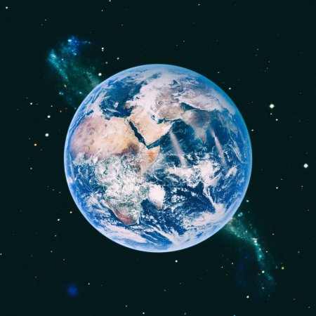 Foto de Planeta Tierra en el espacio, planeta completo. Los elementos de esta imagen proporcionados por la NASA - Imagen libre de derechos