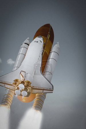 Lanzamiento dramático de cohetes. Los elementos de esta imagen proporcionados por la NASA
