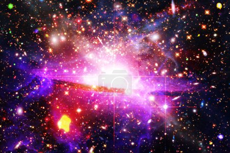 Téléchargez les photos : Spectaculaire galaxie avec des sars. Du gaz spatial. Les éléments de cette image fournis par la NASA - en image libre de droit