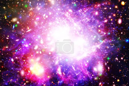 Foto de Fondo colorido del espacio exterior estrellado. Los elementos de esta imagen proporcionados por la NASA - Imagen libre de derechos